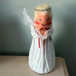 Annalee doll.  12” Christmas angel tree topper